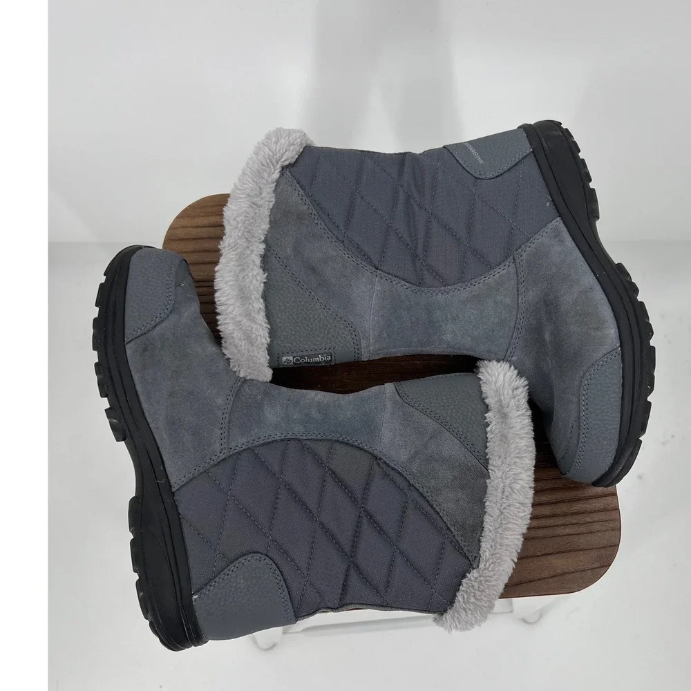Columbia Columbia Ice Maiden II Waterproof Winter Boot Omni-Heat Snow Gray 6.5